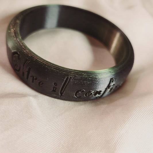 Bracciale 3D "Oltre" in filamento PLA seta - Rifinito con resina e brillantini